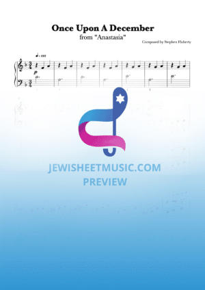 Once Upon A December. From "Anastasia". Disney. Easy piano
