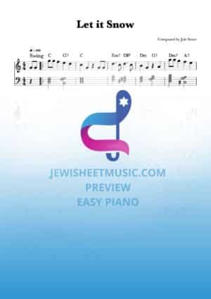 Let it snow. Easy piano with chords