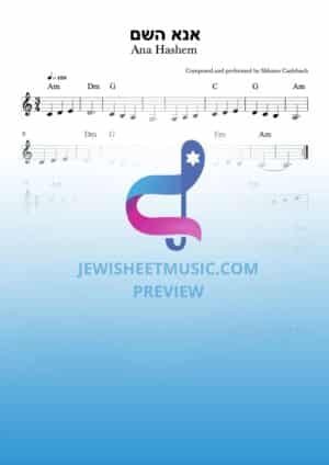 Ana Hashem - Shlomo Carlebach. אנא השם
