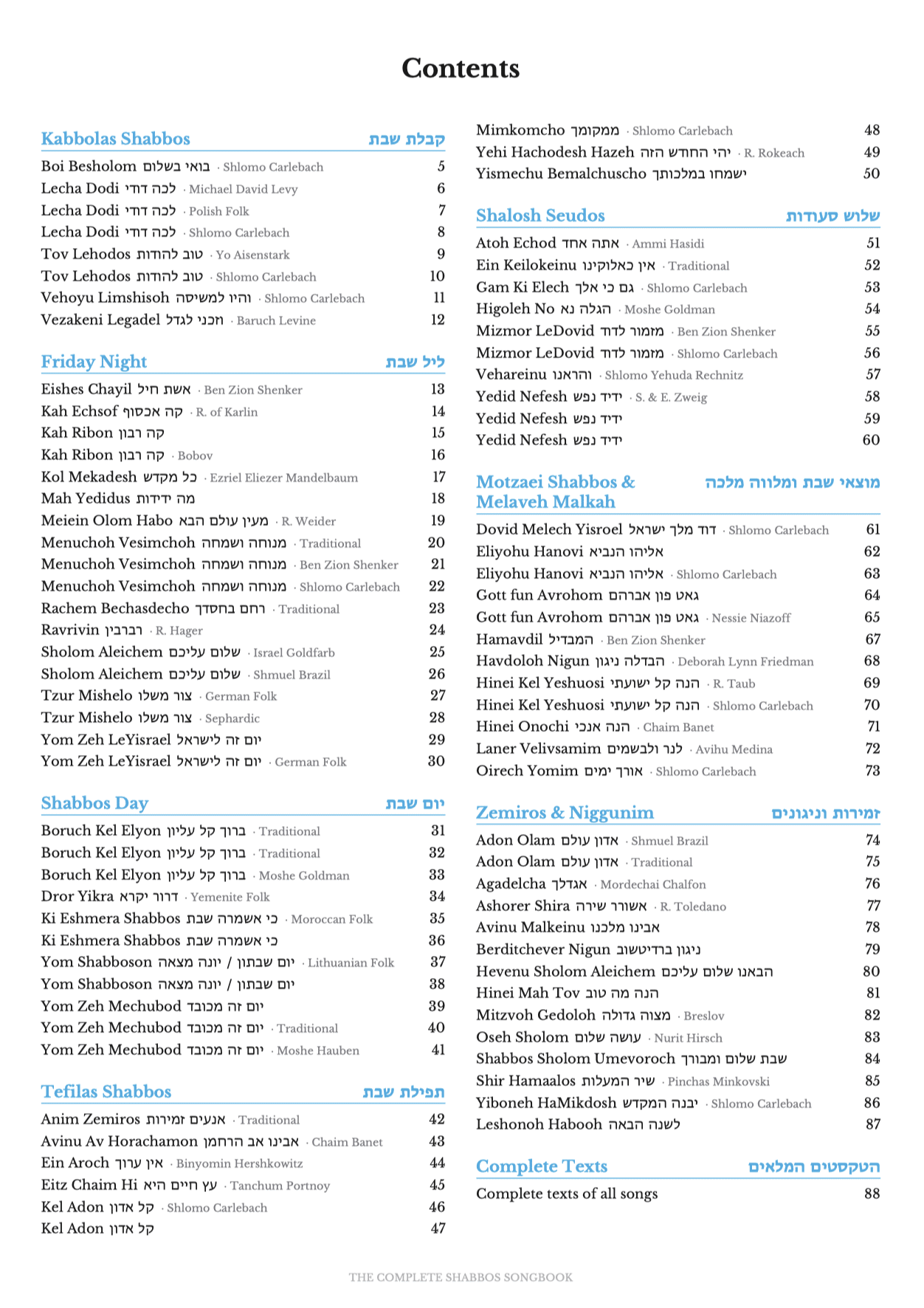 The complete SHABBOS  COLLECTION. Ebook