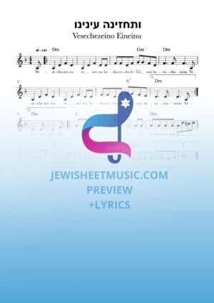 ותחזינה עינינו